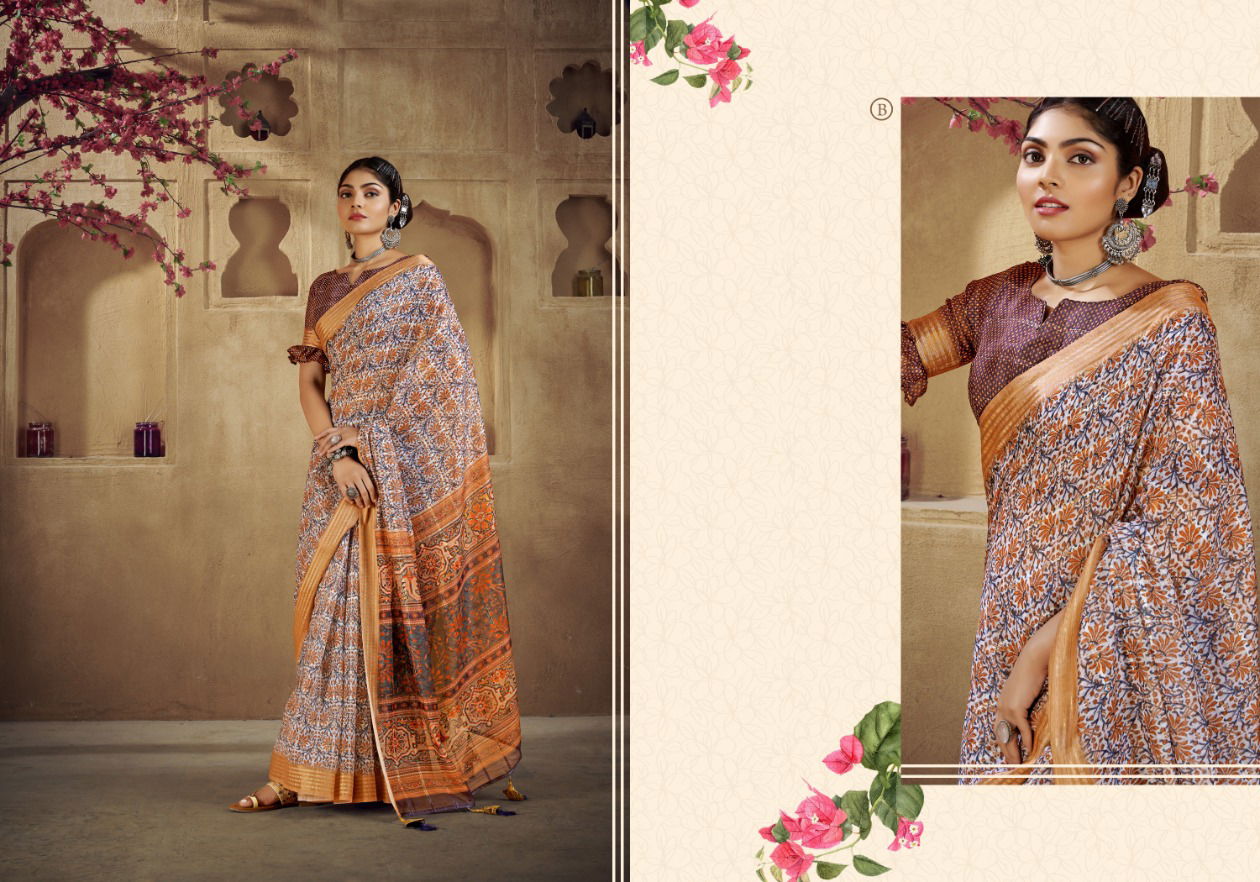 Chandana By Ynf A To F Printed Sarees Catalog
